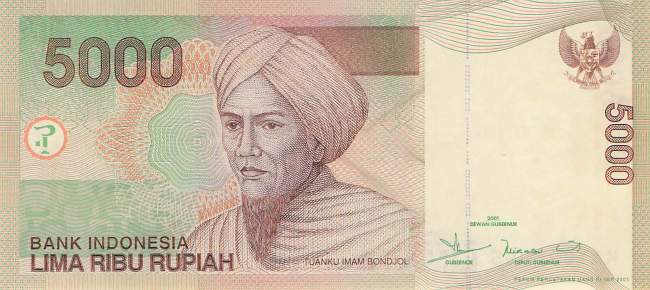 Indonesien 5000 Rupiah 2001 p142a